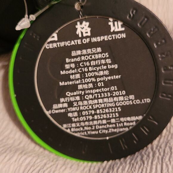 NEW ROCKBROS ROCK BROS cycling bike bicycle BLUE BLACK saddle bag RAINPROOF NWT - Picture 7 of 16